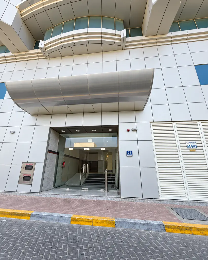 Building entrance and lift landing