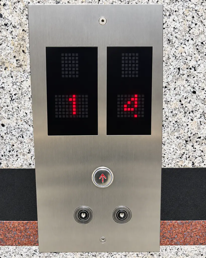 Landing indicators and call buttons