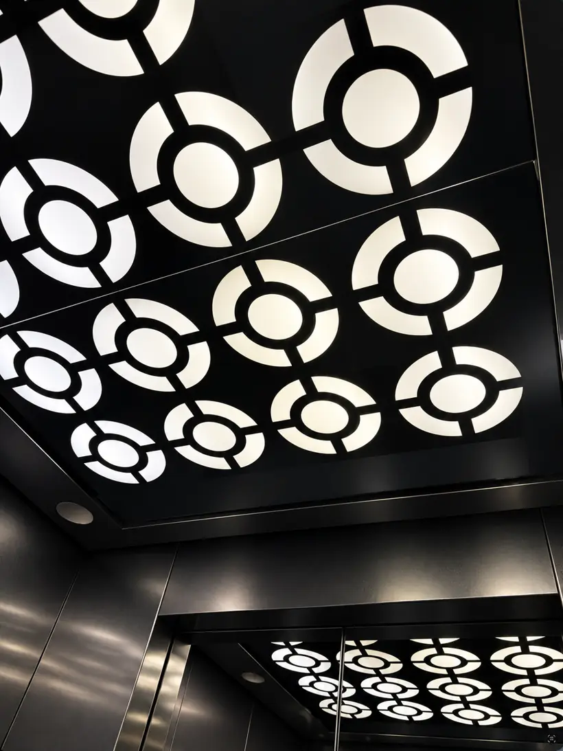 Laser-cut LED ceiling